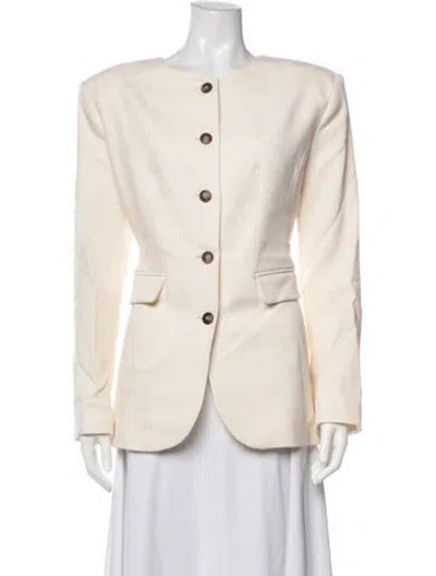 Pre-owned Loulou Studio Wool Blazer In Neutrals