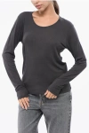 Loulou Studio Wool Blend Ava Crew-neck T-shirt In Black