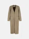 Loulou Studio Wool Blend Cenere Melange Cardigan In Sand