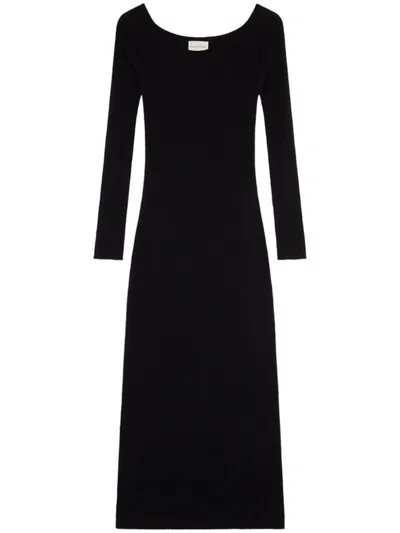 Loulou Studio Wool-cashmere Knitted Dress In Black