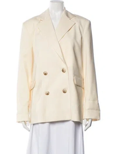 Pre-owned Loulou Studio Wool Coat In Neutrals