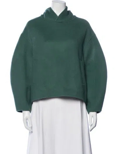 Pre-owned Loulou Studio Wool Crew Neck Hoodie In Green