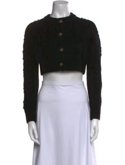 Pre-owned Loulou Studio Wool Crew Neck Sweater In Black