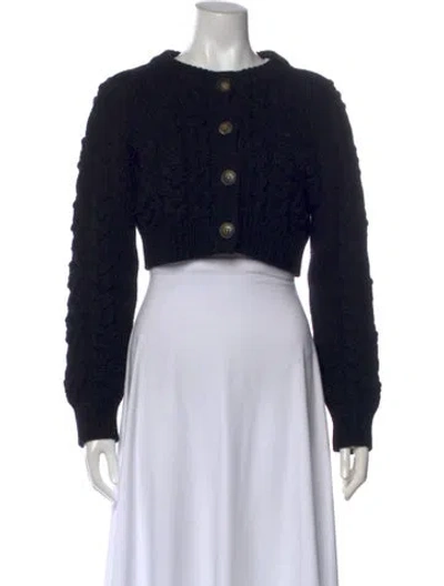 Pre-owned Loulou Studio Wool Crew Neck Sweater In Black