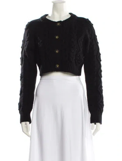 Pre-owned Loulou Studio Wool Crew Neck Sweater In Black