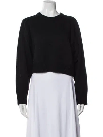 Pre-owned Loulou Studio Wool Crew Neck Sweater In Black