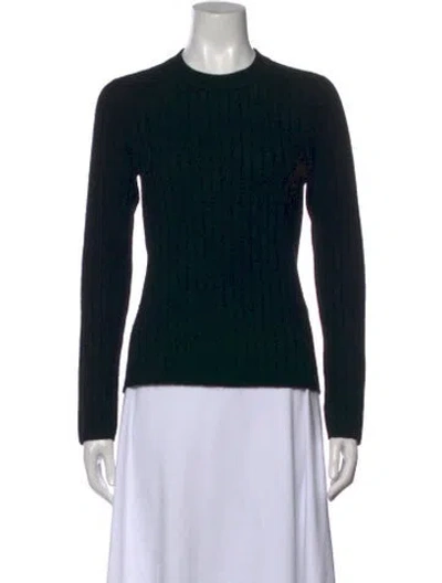 Pre-owned Loulou Studio Wool Crew Neck Sweater In Black