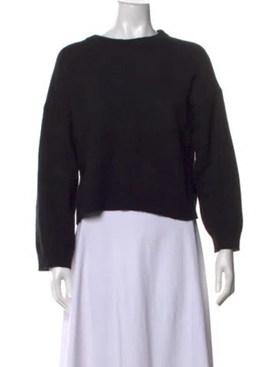 Pre-owned Loulou Studio Wool Crew Neck Sweater In Black