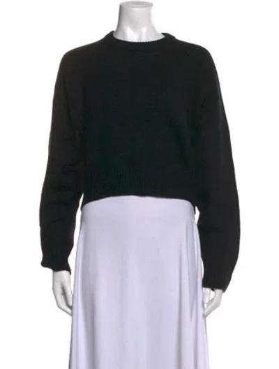 Pre-owned Loulou Studio Wool Crew Neck Sweater In Black
