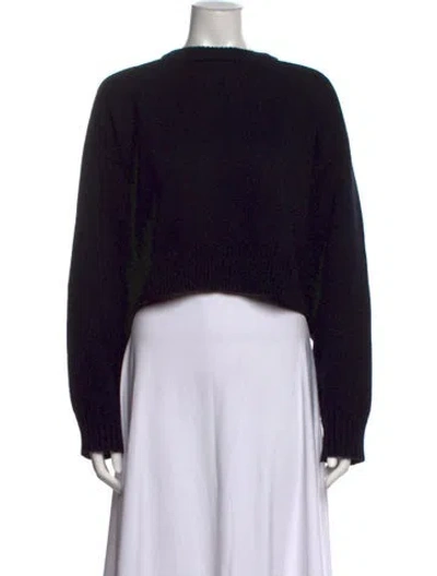 Pre-owned Loulou Studio Wool Crew Neck Sweater In Black