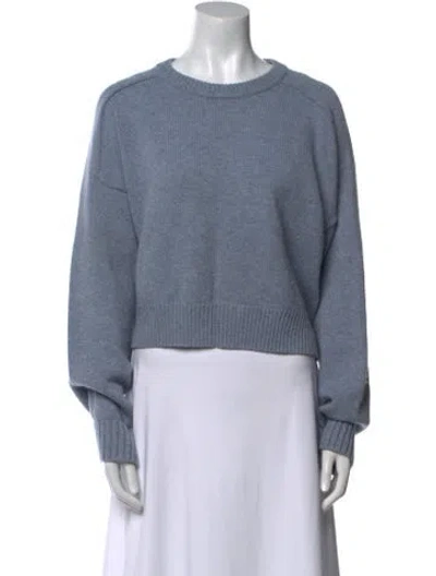 Pre-owned Loulou Studio Wool Crew Neck Sweater In Blue