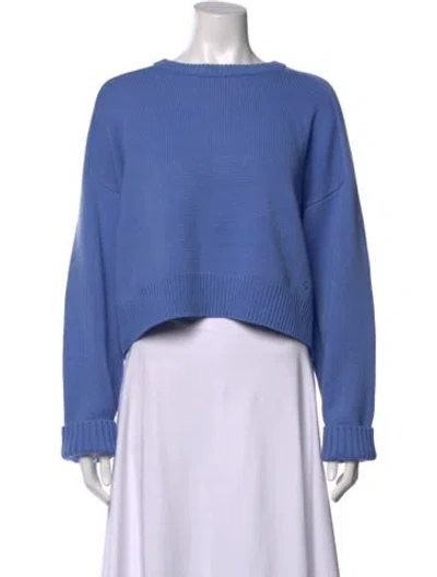 Pre-owned Loulou Studio Wool Crew Neck Sweater In Blue