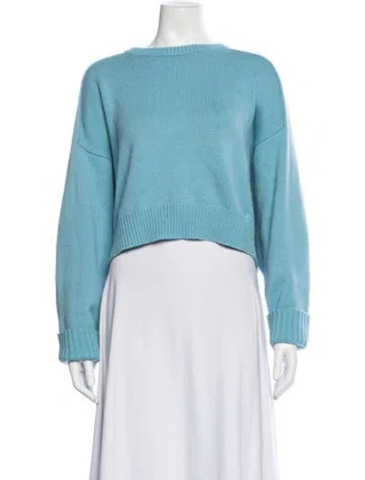 Pre-owned Loulou Studio Wool Crew Neck Sweater In Blue