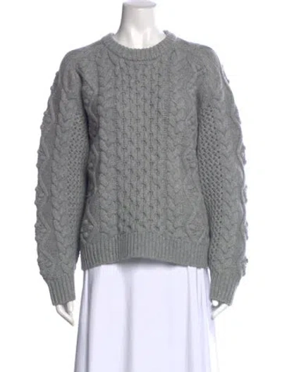 Pre-owned Loulou Studio Wool Crew Neck Sweater In Gray