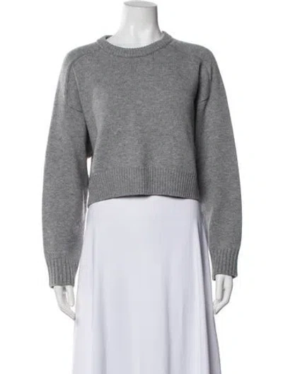 Pre-owned Loulou Studio Wool Crew Neck Sweater In Gray