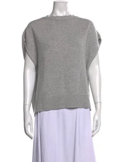 Pre-owned Loulou Studio Wool Crew Neck Sweater In Gray