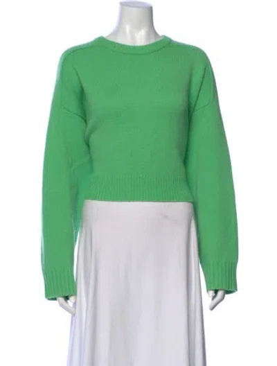 Pre-owned Loulou Studio Wool Crew Neck Sweater In Green