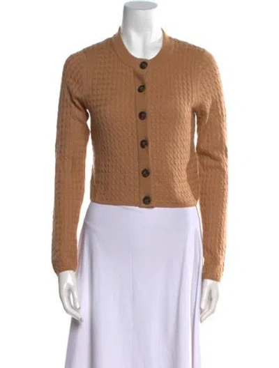 Pre-owned Loulou Studio Wool Crew Neck Sweater In Neutral
