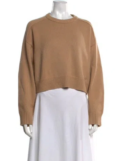 Pre-owned Loulou Studio Wool Crew Neck Sweater In Neutral