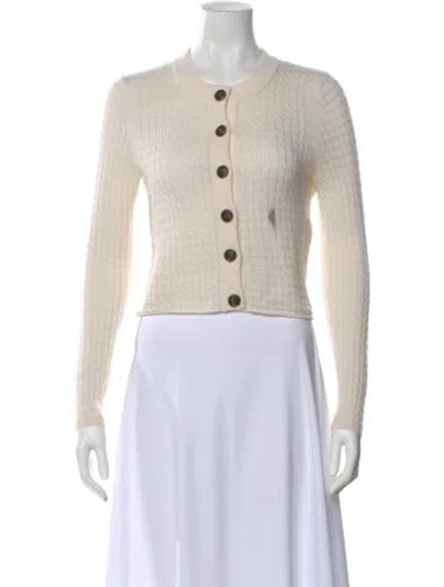 Pre-owned Loulou Studio Wool Crew Neck Sweater In Neutral