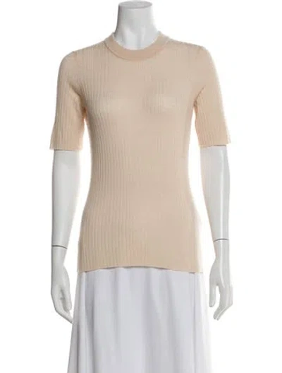 Pre-owned Loulou Studio Wool Crew Neck Sweater In Neutral