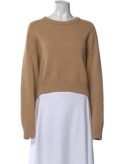 Pre-owned Loulou Studio Wool Crew Neck Sweater In Neutral