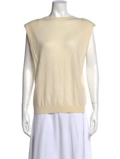 Pre-owned Loulou Studio Wool Crew Neck Sweater In Neutral