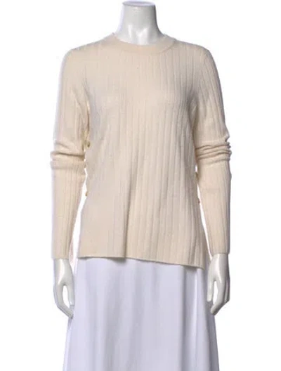 Pre-owned Loulou Studio Wool Crew Neck Sweater In Neutrals