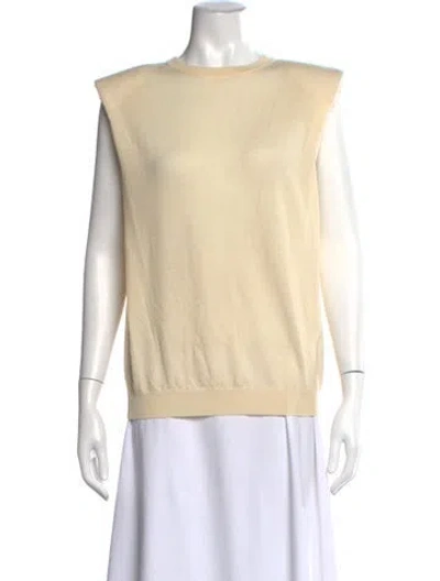 Pre-owned Loulou Studio Wool Crew Neck Sweater In Neutrals