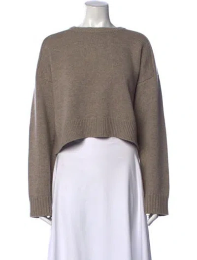 Pre-owned Loulou Studio Wool Crew Neck Sweater In Neutrals