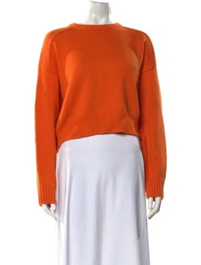 Pre-owned Loulou Studio Wool Crew Neck Sweater In Orange