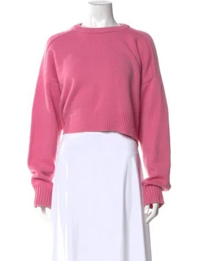 Pre-owned Loulou Studio Wool Crew Neck Sweater In Pink