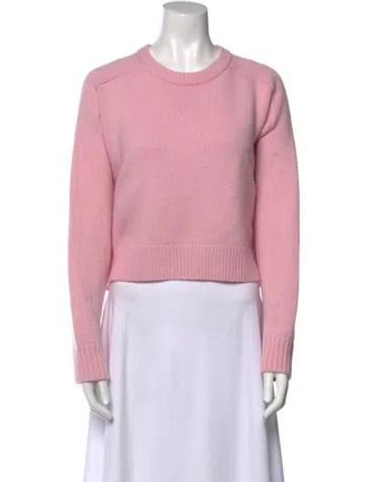 Pre-owned Loulou Studio Wool Crew Neck Sweater In Pink