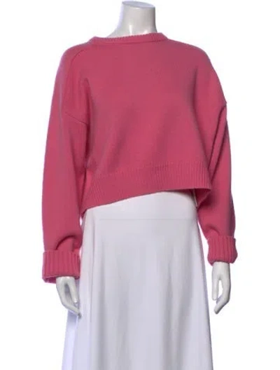 Pre-owned Loulou Studio Wool Crew Neck Sweater In Pink