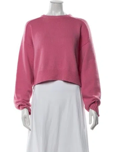 Pre-owned Loulou Studio Wool Crew Neck Sweater In Pink