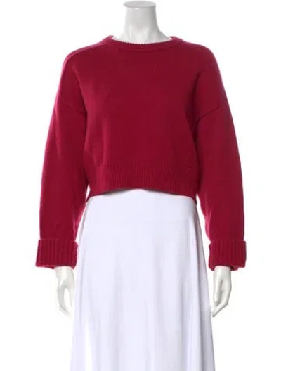 Pre-owned Loulou Studio Wool Crew Neck Sweater In Pink