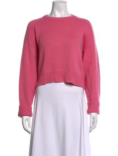 Pre-owned Loulou Studio Wool Crew Neck Sweater In Pink