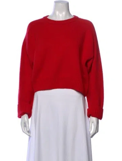 Pre-owned Loulou Studio Wool Crew Neck Sweater In Red