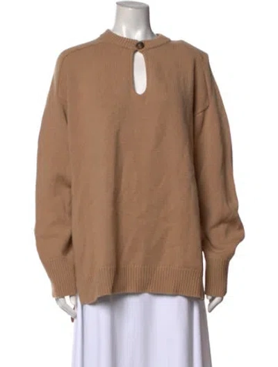 Pre-owned Loulou Studio Wool Crew Neck Sweater W/ Tags In Neutrals