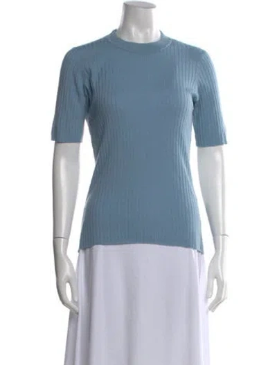 Pre-owned Loulou Studio Wool Crew Neck Top In Blue