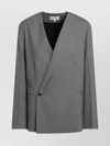 Loulou Studio Wool Double Breasted Jacket In Gray