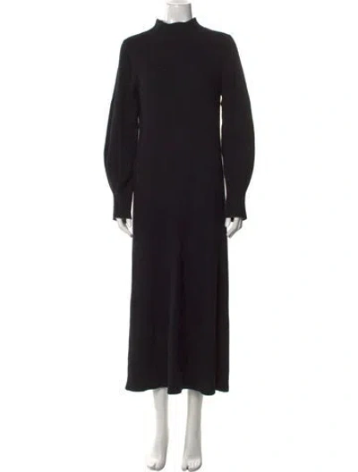 Pre-owned Loulou Studio Wool Long Dress In Black