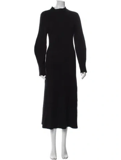 Pre-owned Loulou Studio Wool Long Dress In Black