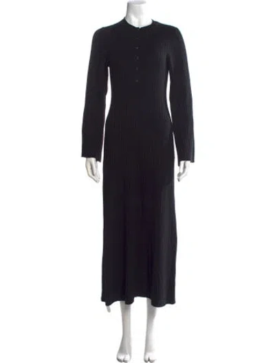 Pre-owned Loulou Studio Wool Long Dress In Black