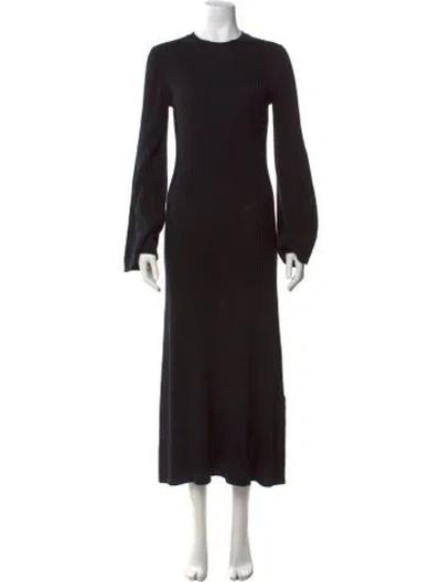 Pre-owned Loulou Studio Wool Long Dress In Black