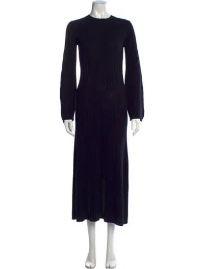 Pre-owned Loulou Studio Wool Long Dress In Black