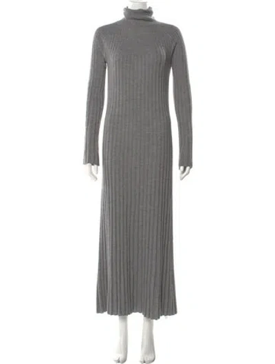Pre-owned Loulou Studio Wool Long Dress In Grey