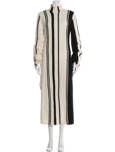 Pre-owned Loulou Studio Wool Long Dress In Multicolor