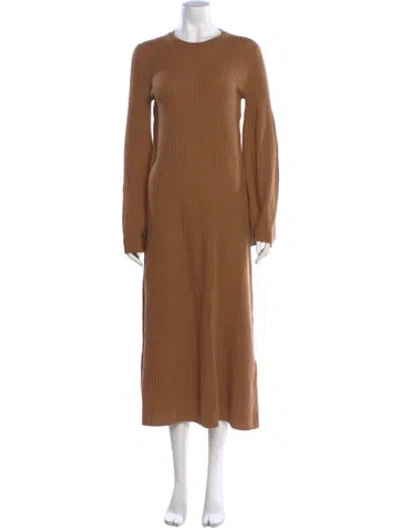 Pre-owned Loulou Studio Wool Long Dress In Neutral