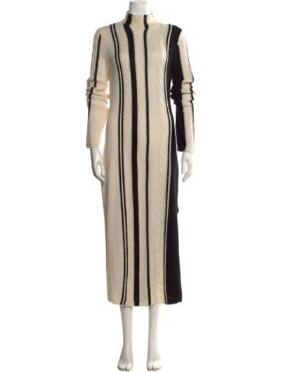 Pre-owned Loulou Studio Wool Long Dress In Neutrals